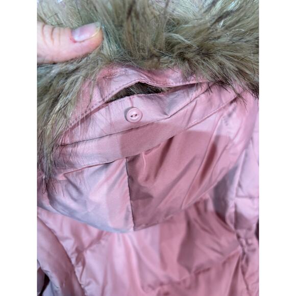 Gap M warmest 3/4 length hooded coat guc fleece lining - Picture 6 of 8